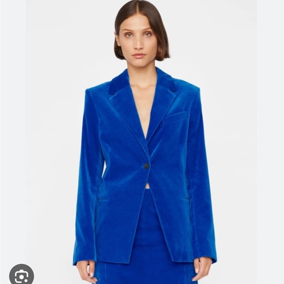 Frame velvet blazer and skirt set - Picture 3 of 10